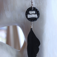 That Bird is Me Earrings with Sterling Capped Raven Feathers,Unique Onyx Findings,Sterling Earring Leverbacks