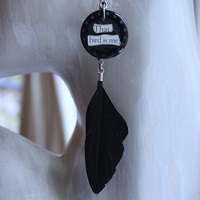 That Bird is Me Earrings with Sterling Capped Raven Feathers,Unique Onyx Findings,Sterling Earring Leverbacks