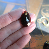 Sold to J  Unique 14K Gold Earrings with 2 Sets of Checkerboard Faceted Tourmaline Drops
