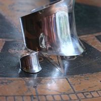 Solid Sterling Cuff Bracelet and Ring Set 