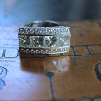 Custom Made One of a Kind 14 White Gold Certified Charles and Colvard 10.48 Carat Moissanite Ring
