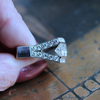 Custom Made One of a Kind 14 White Gold Certified Charles and Colvard 10.48 Carat Moissanite Ring