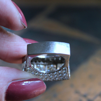 Custom Made One of a Kind 14 White Gold Certified Charles and Colvard 10.48 Carat Moissanite Ring