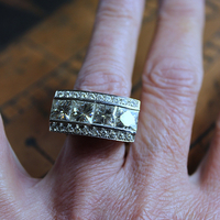 Custom Made One of a Kind 14 White Gold Certified Charles and Colvard 10.48 Carat Moissanite Ring