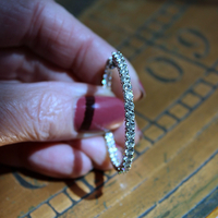 14K White Gold 7 Carat Moissanite Hoop Earrings - 50% OFF with purchase of Moissanite Ring!