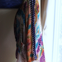 NEW! Vintage URU by Kristine St. Rrik Art to Wear Silk Velvet Short Duster