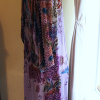 NEW! RARE Vintage Hand Dyed Silk Velvet URU Duster with Shawl Collar, Patch Pockets
