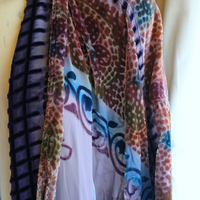 NEW! RARE Vintage Hand Dyed Silk Velvet URU Duster with Shawl Collar, Patch Pockets