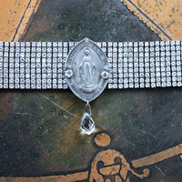 All  Around Us Bracelet with Multi Row Sterling White Zircon Bracelet, Rare Master Engraved Flaming Sacred Heart Sterling Nun's Cross & More!