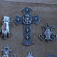 Set of 10 Vintage Cast Medals & Crosses - for your own Creations!