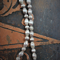 All the Holy Angels Necklace w/AMAZING Antique Omnes Sancti Angeli Medal,Antique Faceted Sterling Beads,Antique French Scapular Finding
