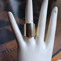 NEW! Wide Solid 14K Gold Band Ring - size 7 1/2