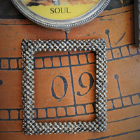 7 Antique Small Frame Destash for your own Creations - 3 Sterling,1 Unique Engraved Icons,2 Antique Cut Steel Bead,1 Carved Wood