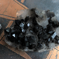 Rare Smoky Quartz Cluster in Matrix Collection