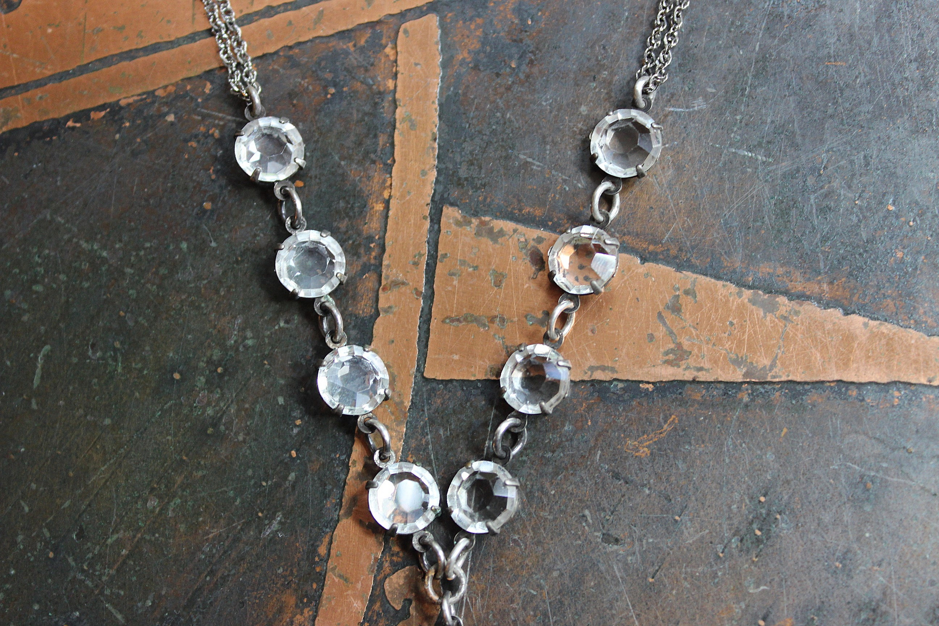 The 5 Tenets Necklace with Rare Sterling Sacred Heart "Love, Pray, Give, Work, Learn" Cross, Faceted Prong & Cup Set Crystals,Sterling Chain & Tassel