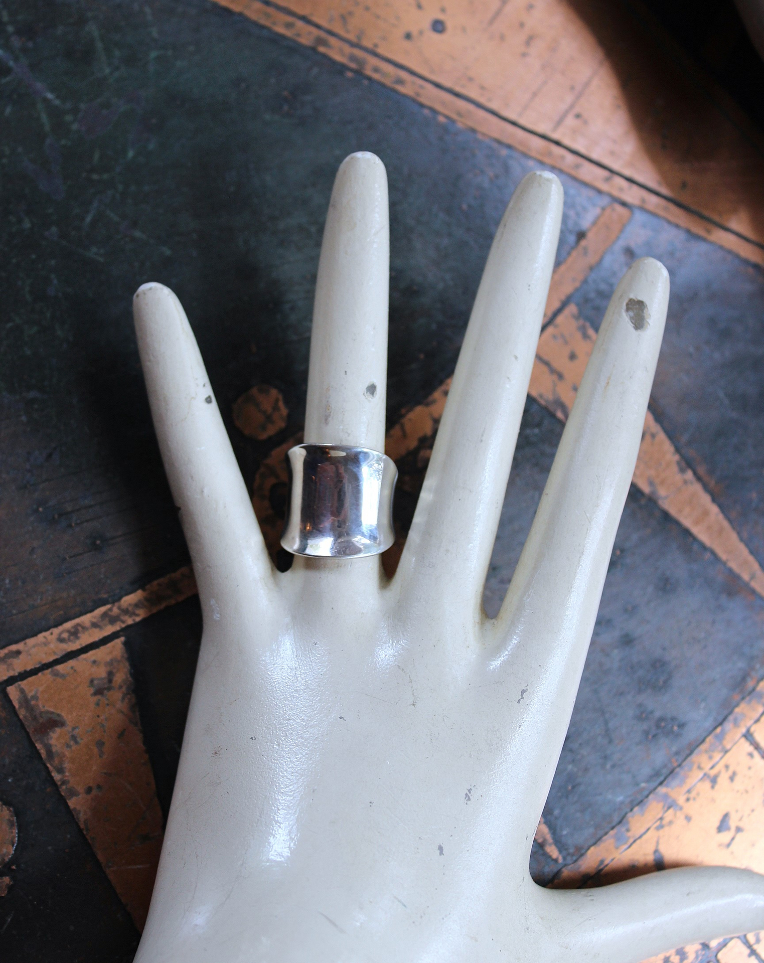 Solid Sterling Cuff Bracelet and Ring Set 