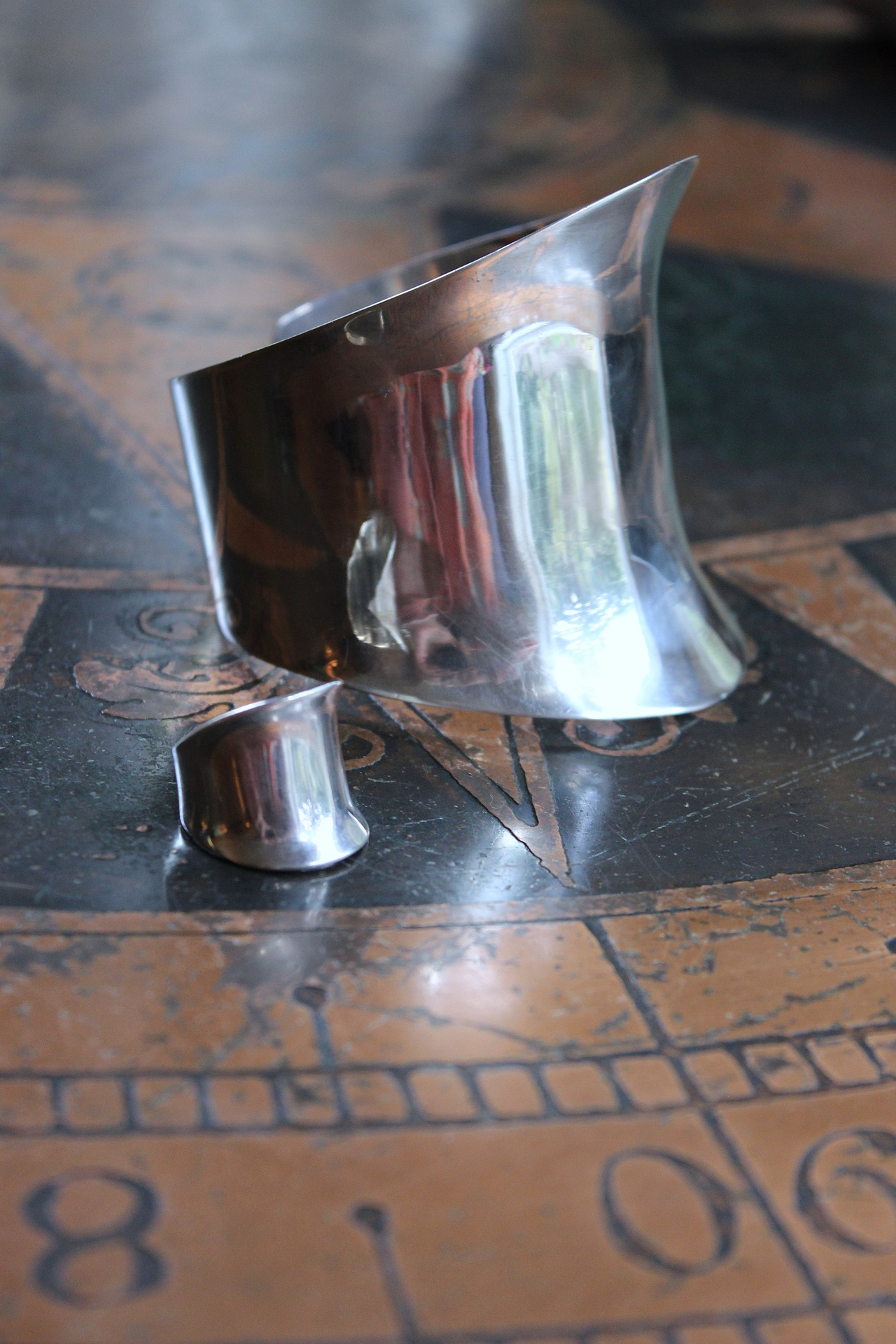 Solid Sterling Cuff Bracelet and Ring Set 