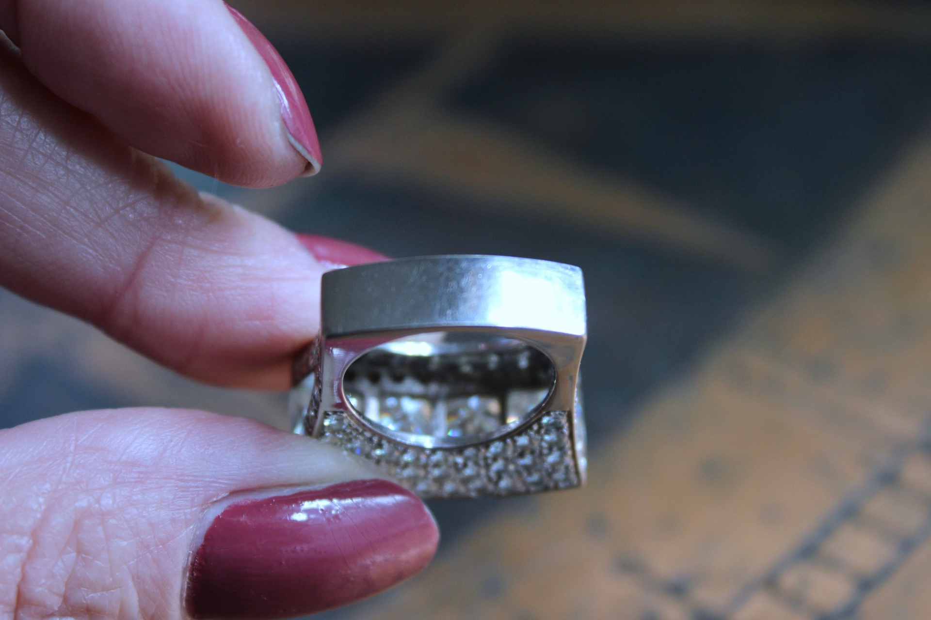 Custom Made One of a Kind 14 White Gold Certified Charles and Colvard 10.48 Carat Moissanite Ring