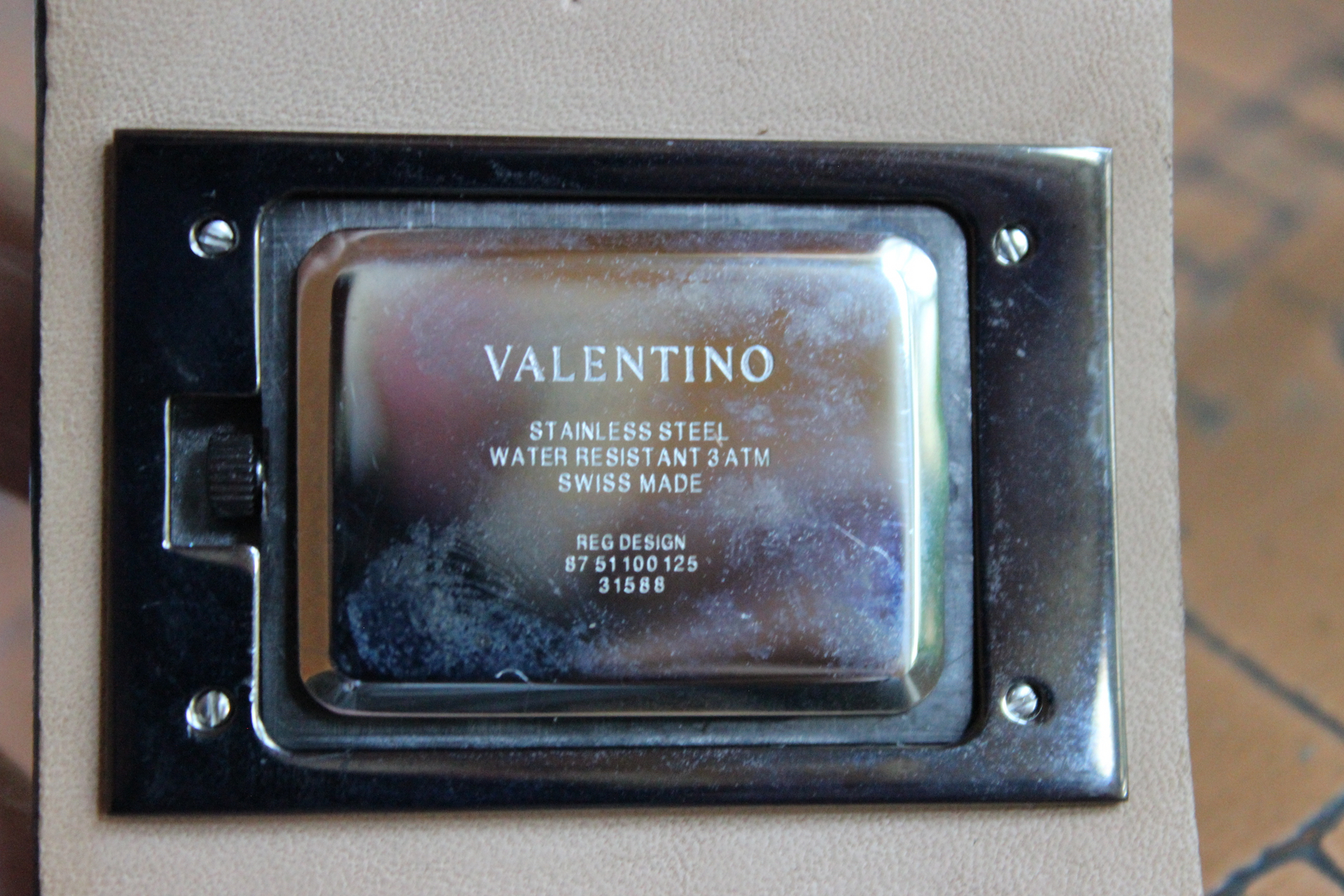 Unique & Long Retired Valentino Wide Black Alligator Leather & Crystal Watch Cuff Bracelet