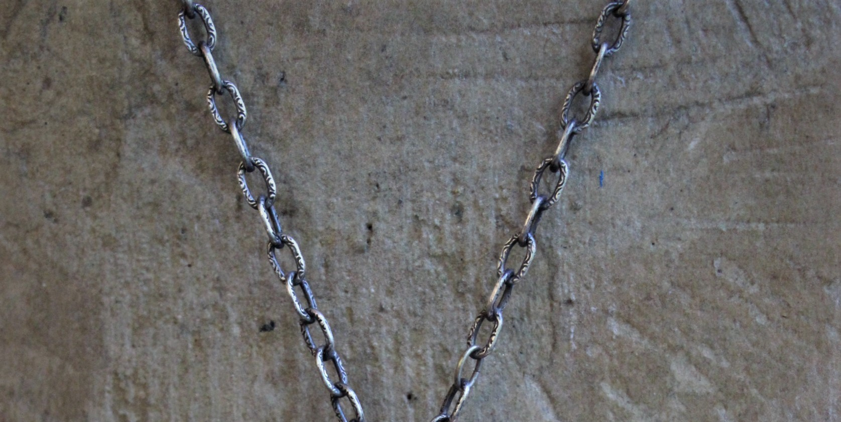 RARE Antique Engraved Sterling Spice Box with 2 Compartments & Embossed Solid Sterling Chain
