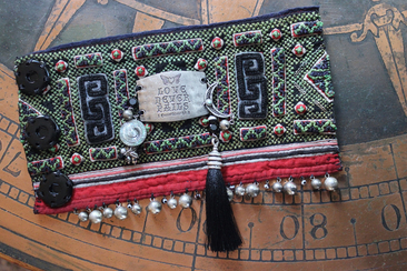 SOLD TO L Love never Fails Cuff Bracelet with Antique Textile,Engraved Plaque,Sterling Moon,Silk Tassel, Shell Labryrinth, Silver Beads & More!